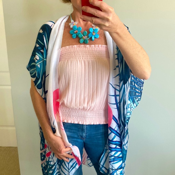 Pink Ribbed Tube Top - Picture 2 of 8